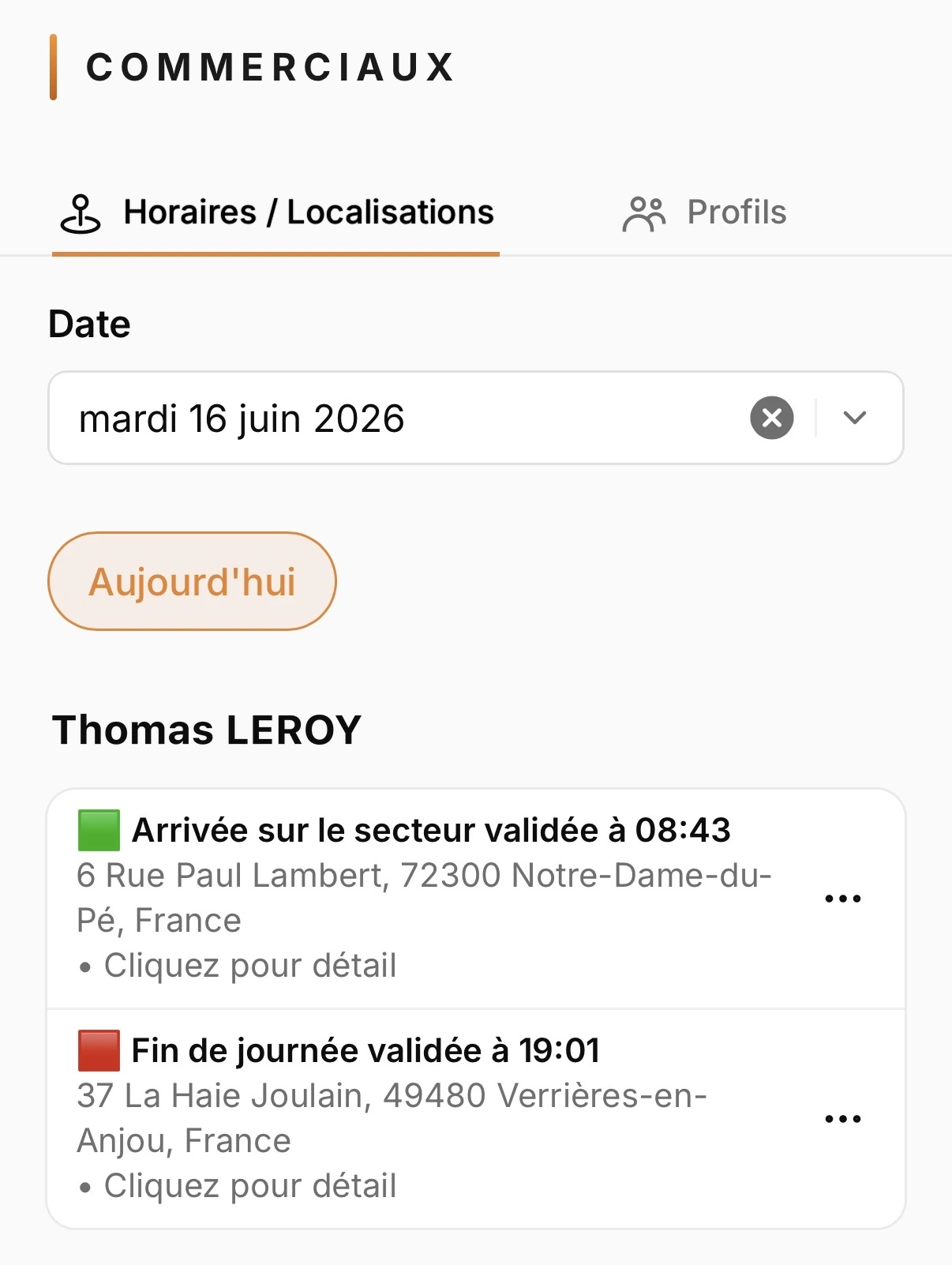 Porteo — horaires et localisations des commerciaux